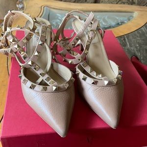 Valentino Rockstud kitten heel shoes